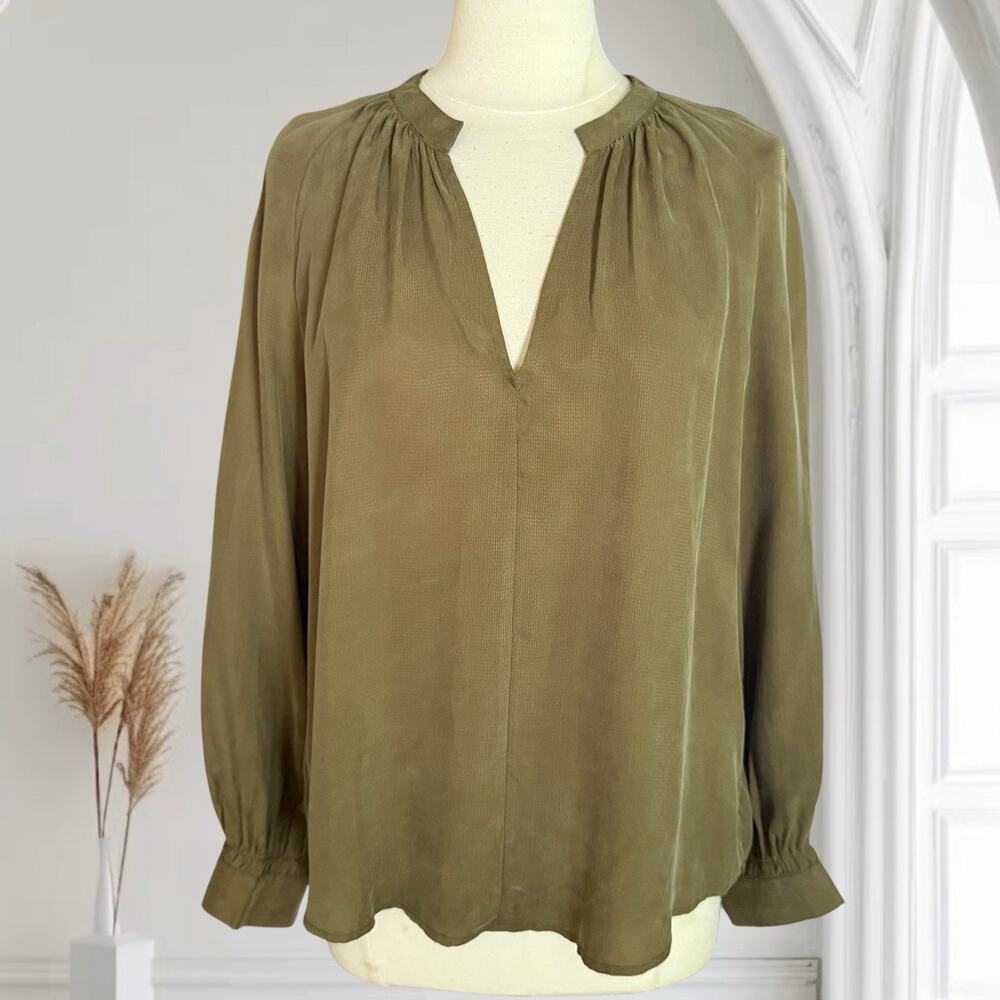 Current Air Los Angeles Silky Top Blouse Sz L 46" Bust Loose Slouchy Lagenlook